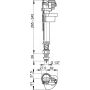 A18-1/2 Впускной механизм для бачка с нижней подводкой и металлической резьбой 1/2 Alcaplast