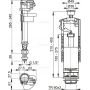 SA2000SK Выпускной комплект для бачка с нижней подводкой и металлической резьбой 1/2 Alcaplast